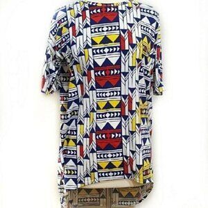 Lularoe Simply Comfortable Irma Tunic Top Women's‎ Size XS Geometric Print